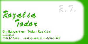 rozalia todor business card
