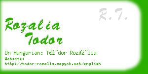 rozalia todor business card